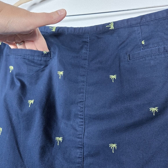 LIZGOLF Navy Blue Embroidered Palm Tree Print Golf Tennis Pickle Ball Skort 16 - Picture 13 of 14